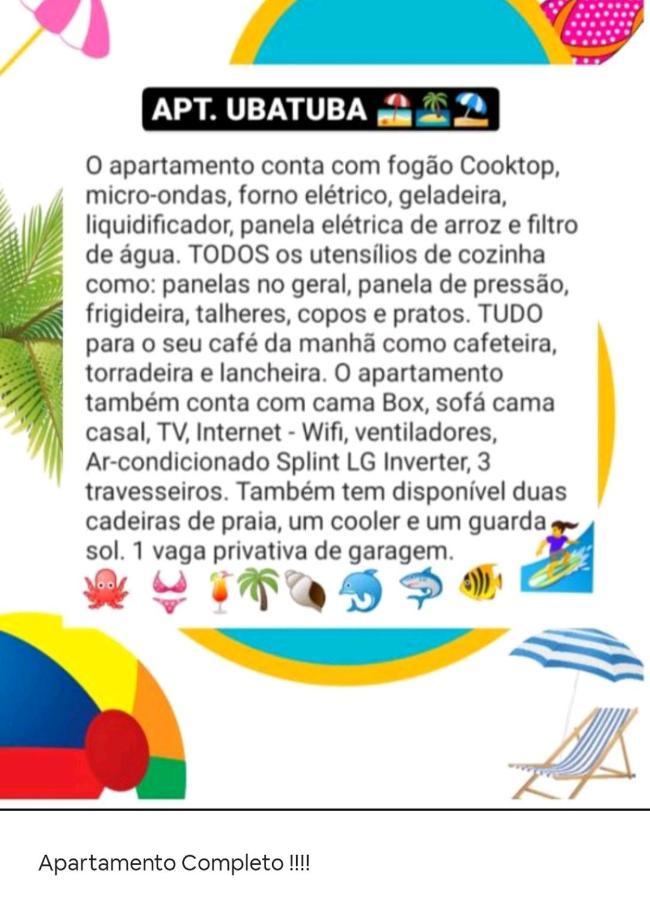 Apartamento Ubatuba - Praia grande - 200m da praia Bagian luar foto